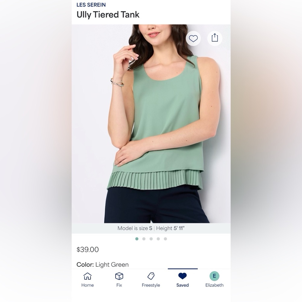 Sleeveless Scoop Tank Top in Pale Green